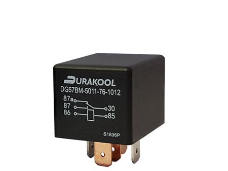 DG57BM-5021-76-1012-R Durakool Plug In Power Relay, 12V dc Coil, 100mA Switching Current, SPST-NO