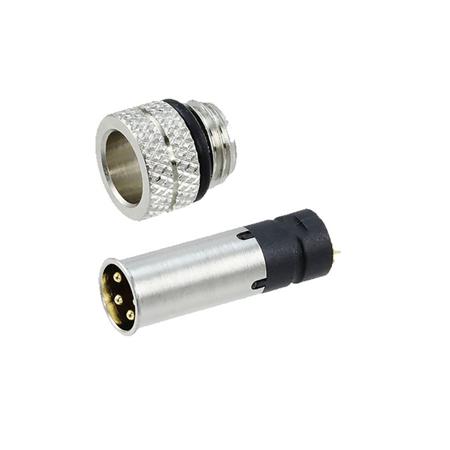 854-004-103RLS4 Norcomp M Series, 4 Pole Cable Mount M8 Connector Plug, with Male Contacts, IP67