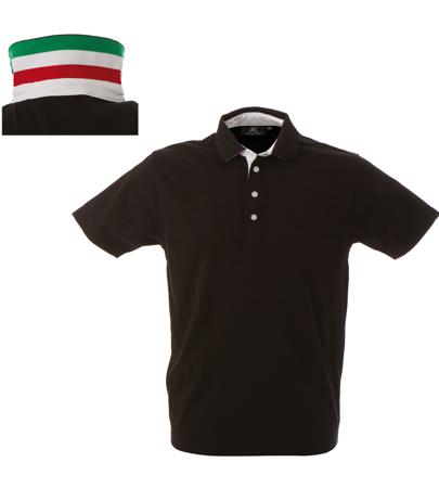989123-S-BLACK JRC 989123 Black 100% Cotton Polo Shirt, UK- S, EUR- S