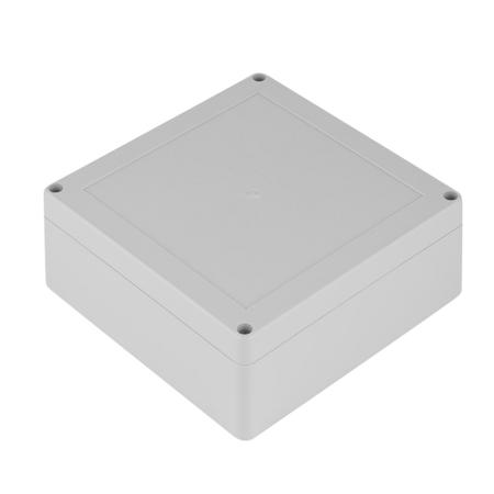 186-2281 RS PRO Grey ABS Enclosure, IP65, IK07, Grey Lid, 134.75 x 134.75 x 60.1mm