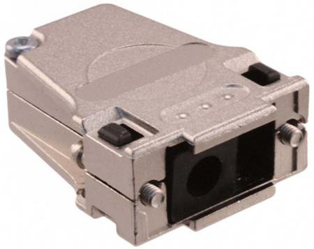 09670090335 HARTING Metal Angled D Sub Backshell, 9 Way, Strain Relief