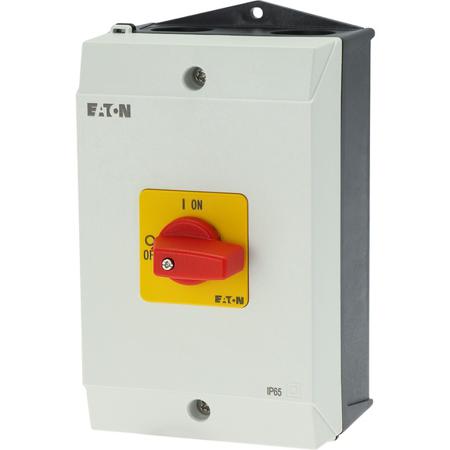 207321-P1-32-I2-RT Eaton 3 Pole Surface Mount Isolator Switch - 32A Maximum Current, 15kW Power Rating, IP65