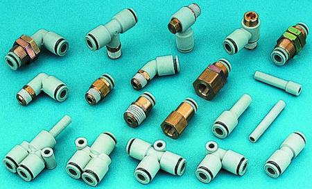 KQ2P-04 SMC 4mm Brass, PBT, PP Plug Fitting