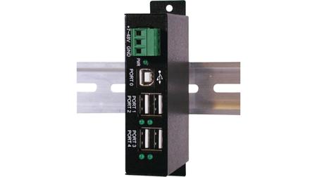 EX-1163HMS-WT Exsys 4 Port USB 2.0 USB A, USB B  Hub, USB Powered, 114.50 x 66.38 x 33.30mm