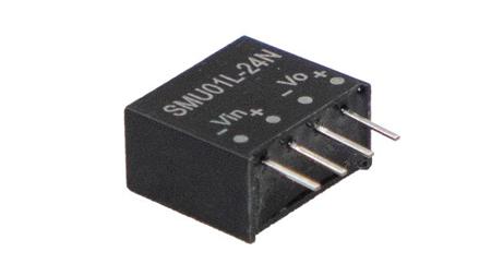 SMU01L-03N MEAN WELL SMU01 DC-DC Converter, 3.3V dc/ 300mA Output, 4.5 → 5.5 V dc Input, 1W, Surface Mount, +105°C Max Temp