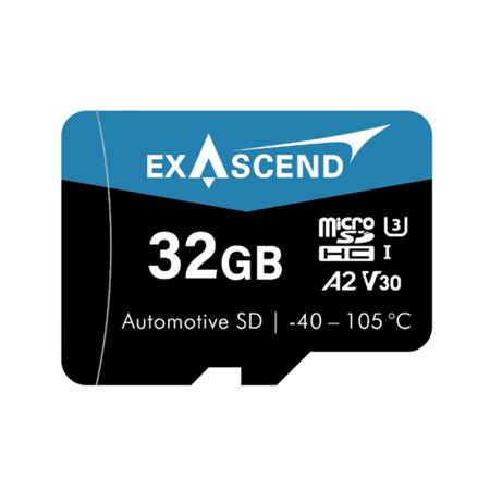EX32GUSDV30-TDE Exascend 32 GB Industrial MicroSDHC Micro SD Card, A2, Class 10, UHS-1 (U3), V30
