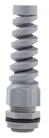 PNS3/4 SL080 Alpha Wire FIT Wire Management Series Slate Chloroprene Rubber (O-Ring/Seal), Polyamide Cable Gland, NPT 3/4in Thread,