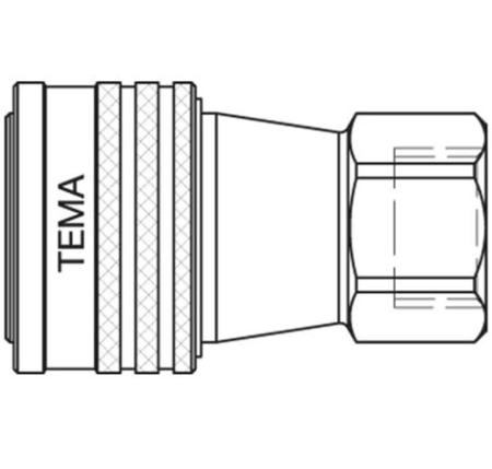 5510 Parker Brass Female Hydraulic Quick Connect Coupling, 1/2 Female