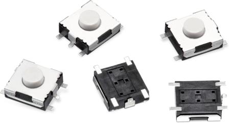 431471031826 IP67 White Round Tactile Switch, SPST 50 mA Panel Mount, PCB