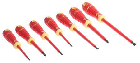 B220.017 Bahco  Pozidriv; Slotted Insulated Screwdriver Set, 7-Piece