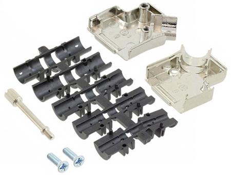 09670090336 HARTING Metal Angled D Sub Backshell, 9 Way
