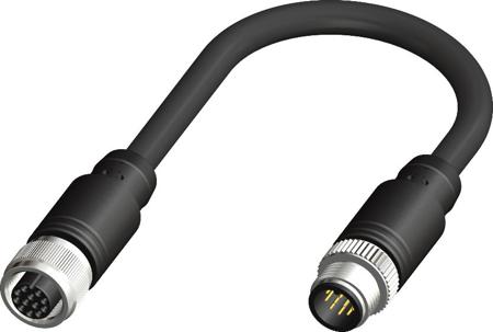 283-4953 RS PRO Straight Female 12 way M12 to Straight Male 12 way M12 Actuator/Sensor Cable, 5m