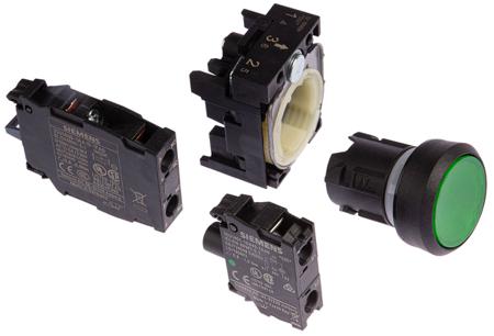 3SU1102-0AB40-1FA0 Siemens SIRIUS ACT 3SU11 Series Illuminated Push Button Complete Unit, Momentary, Panel Mount, 22mm Cutout, SPDT, Green