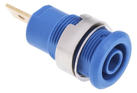23-3060-23 Multi Contact Blue Female Banana Plug - Tab, 1kV