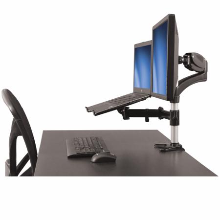ARMUNONB StarTech.com Monitor Arm with Laptop Stand, Max 27in Monitor, 1 Supported Display(s) With Extension Arm