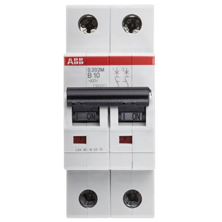 2CDS272001R0105--S202M-B10 ABB System M Pro 10A MCB Mini Circuit Breaker2P Curve B, Breaking Capacity 10 kA