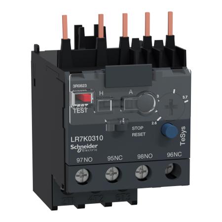 LR7K0310 Schneider Electric Thermal Overload Relay - 1 NO + 1 NC, 2.6 → 3.7 A F.L.C, 6 A Contact Rating, 2 W, TeSys