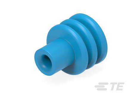 1-1437713-3 TE Connectivity, 14377 Automotive Connector Plug Blue Push-In 1 Way, Push In Termination
