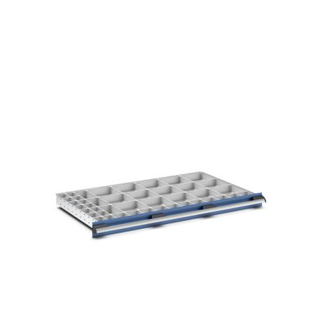 43020809 Bott Polypropylene, Recycled Plastic Storage Rack, 650mm x 1050mm x 75mm, Light Grey