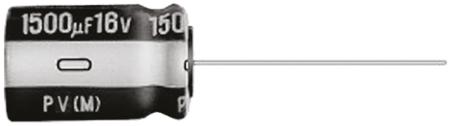 UPV1E151MGD Nichicon 150μF Aluminium Electrolytic Capacitor 25V dc, Radial, Through Hole -