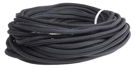G1301/8 BK007 Alpha Wire Braided PET Black Cable Sleeve, 3.18mm Diameter, 15.24m Length, FIT Wire Management Series