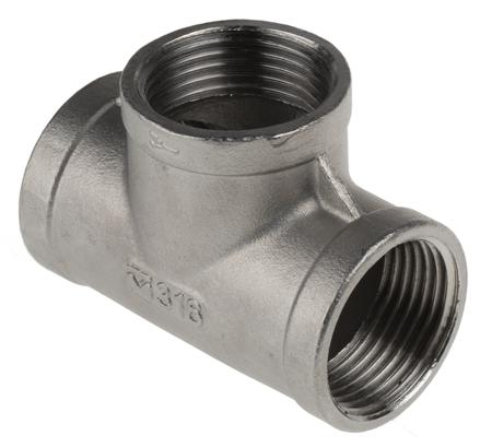 499-3007 RS Pro Stainless Steel Circular Tee 1in G(P) Female x 1in G(P) Female x 1 G(P) Female 2.76in