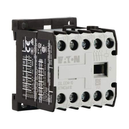 051643-DILEEM-10-G-24VDC- Eaton xStart DILEEM 3 Pole Contactor - 6.6 A, 24 V dc Coil, 3NO, 3 kW