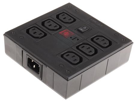 PXD701/561/10/1 Bulgin IEC C13 6 Gang Power Distribution Unit, Filtered, 250 V ac, Fused