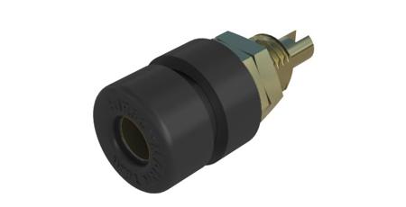 930166700 Hirschmann Test & Measurement, Black 4mm Socket, Gold Plated, 30 V ac, 60 V dc, 32A