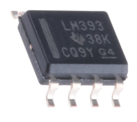 LM393DR  Texas Instruments, Dual Comparator, Open Collector O/P, 1.3μs 3 → 28 V 8-Pin SOIC