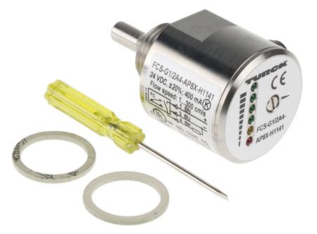 FCS-G1-2A4-AP8X-H1141 Turck, 1 → 150 (Water) cm³/s, 3 → 300 (Oil) cm³/s Flow Controller, M12 Connector, PNP