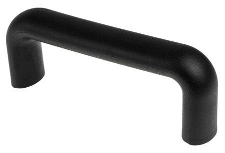 456-563 RS Pro Black Brass, Fibreglass Reinforced Nylon Concealed Fixings Matte Drawer Handle, 137mm x 50mm x 25mm 120mm