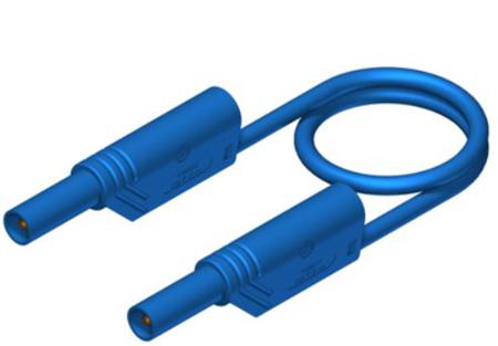 934067102 Hirschmann Test & Measurement Test lead, 16A, 1000V ac/dc, Blue, 25cm Lead Length
