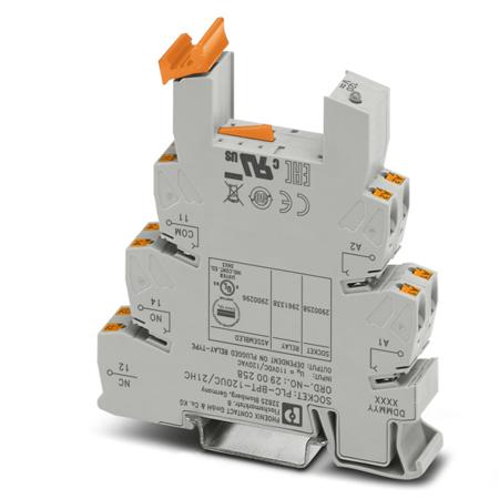 2900258 Phoenix Contact PLC-BPT 1 Pin 120V ac/dc DIN Rail Relay Socket