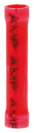 34070 TE Connectivity , PLASTI-GRIP Butt Wire Splice Connector, Red, Insulated, Tin Plated 22 → 16 AWG