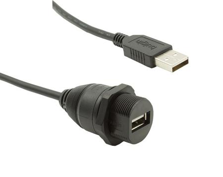 PXP0023/A/0M50/A Bulgin USB 2.0, Female USB A to Male USB A, 0.5m