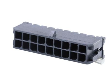 43045-1811 Molex 43045 Series Right Angle Surface Mount PCB Header, 18 Contact(s), 3 mm Pitch, 2 Row, Shrouded