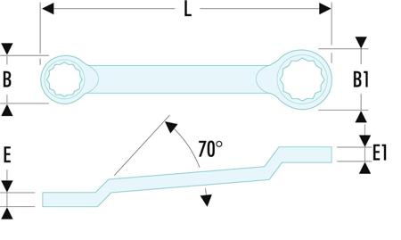 55A-8X10 Facom Metric 8x 10 mm Chrome Ring Spanner
