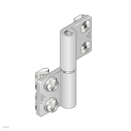 3842544562 Bosch Rexroth Die-Cast Aluminium Flag Hinge, Bolt-on Fixing, 85mm x 102mm x 10mm