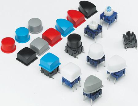 1V00 Blue Modular Switch Cap, for use with 3F Series Push Button Switch, Cap