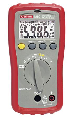 SEFRAM7202 Sefram 7202 Handheld Digital Multimeter, True RMS, 600V ac Max