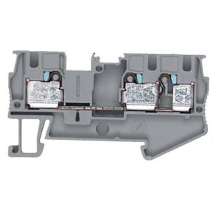 8WH6003-0AG00 Siemens 8WH Series Grey Din Rail Terminal, 4mm², 1-Level, Plug-In Termination, CSA