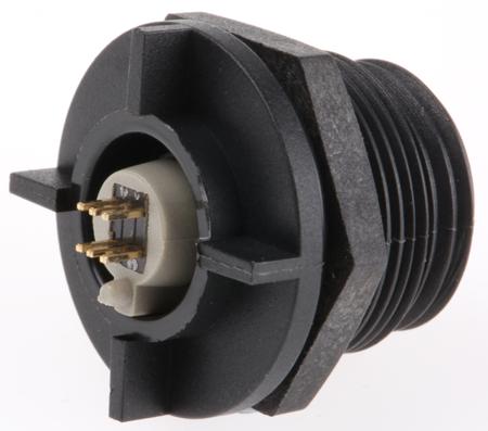 PX0458 Bulgin Straight, Through Hole, Socket Type Micro AB 2.0 IP68 USB Connector