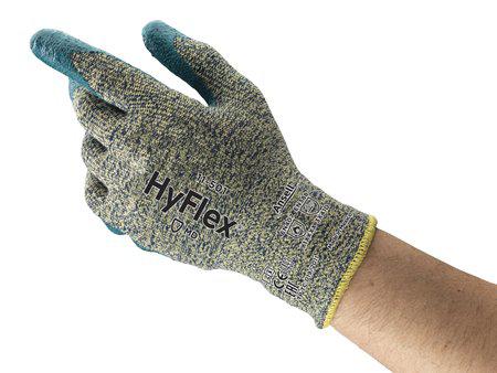 11501060 Ansell Grey Kevlar, Spandex, Stainless Steel Cut Resistant Work Gloves, Size 6, Nitrile Coating