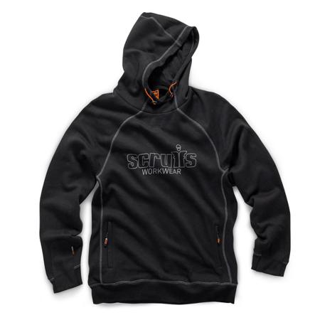 T54510 Scruffs Trade Black Polyester, Cotton Men Work Hoodie S