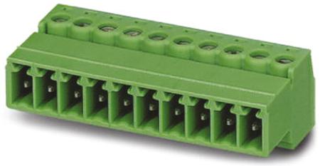 1857906 Phoenix Contact, 3.81mm Pitch, IMC 1.5/4-ST-3.81, 4 Way, , Pluggable Terminal Block, Inverted Plug, Cable Mount, Screw