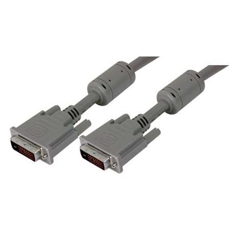 CTLDVI-DL-MM-10 L-Com, Male DVI to Male DVI  Cable, 10ftGrey sheathAluminium Foil, Braid shielding