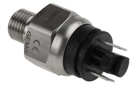 251858 Gems Sensors Gas, Liquid Pressure Switch, SPST-NO 0.7 → 4.1bar, BSP 1/4 process connection