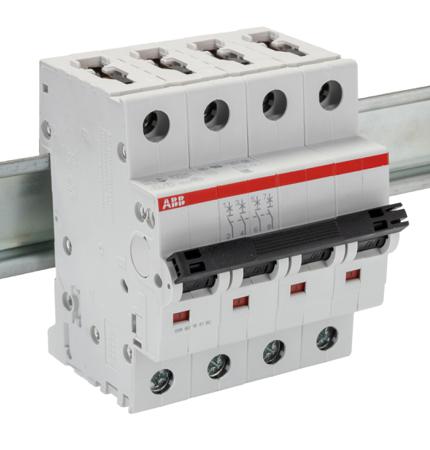 2CDS254001R0104--S204-C10 ABB System M Pro 10A MCB Mini Circuit Breaker4P Curve C, Breaking Capacity 6 kA