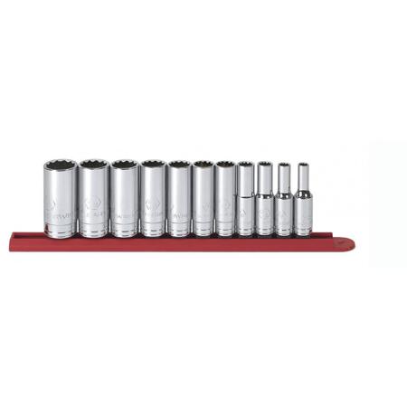 80563 GearWrench 11-Piece Imperial 3/8 in Deep Socket Set , 12 point